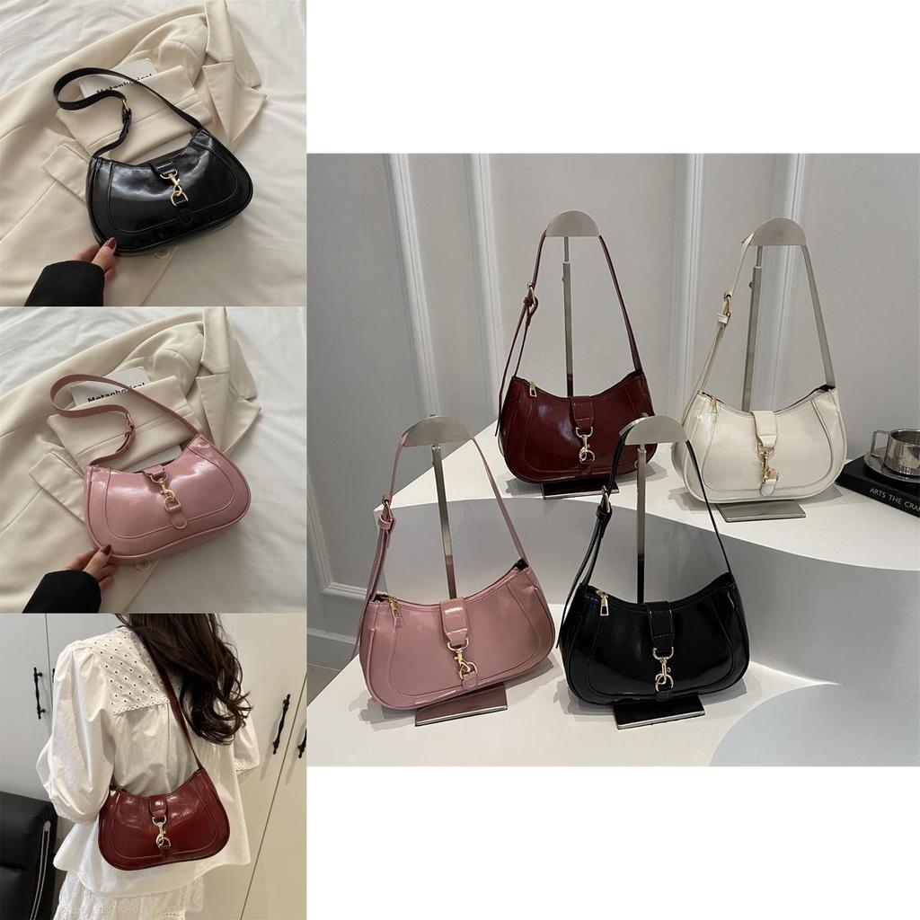 French Minimalist Crossbody Bag Pu Material Streetwear For Women