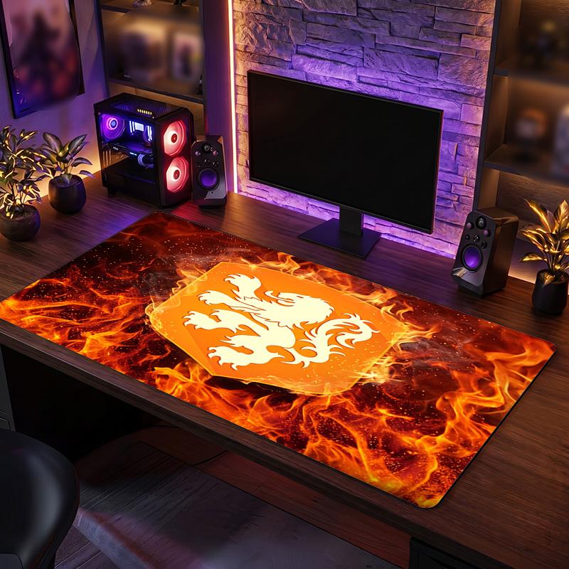 Netherlands Football Crest Mouse Pad, Extended Non Slip Rubber Desk Mat for Gaming Office Laptop Fan Gift