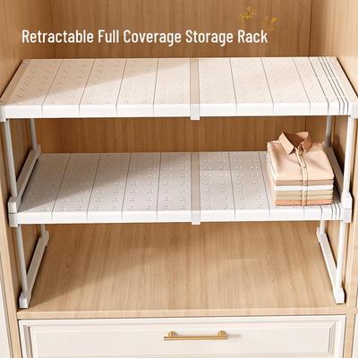 No-Drill Multi-Layer Wardrobe and Kitchen Storage Cabinet with Full Coverage Shelves