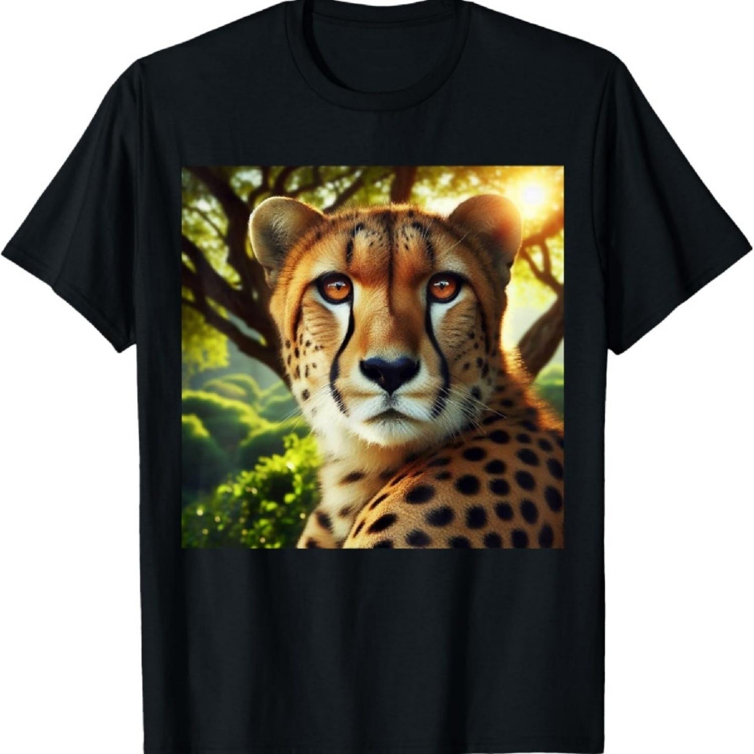 

Cheetah Wild Animal Lovers Cheetah Print Fastest Land Animal T-Shirt S