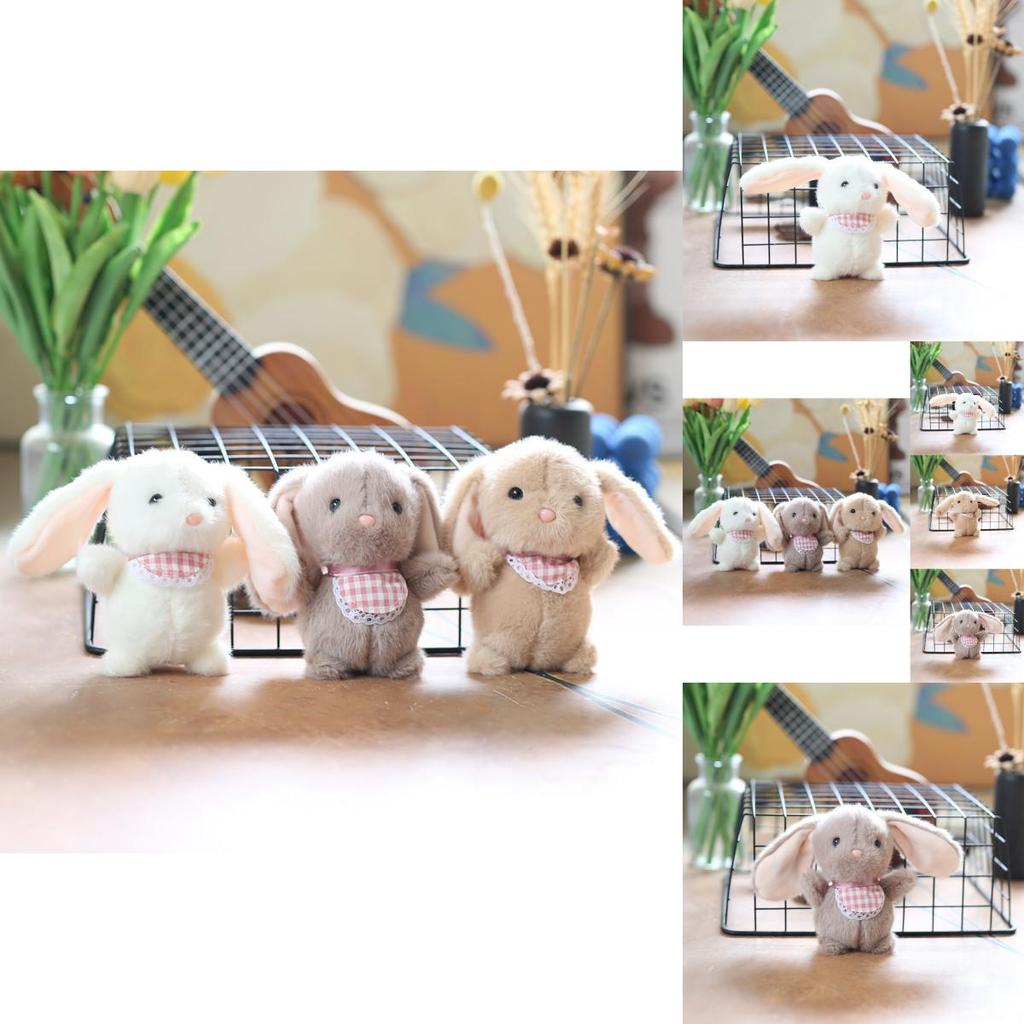 Adorable Plush Bunny Keychain Cute Soft Bag Charm Stuffed Animal Toy For Kids