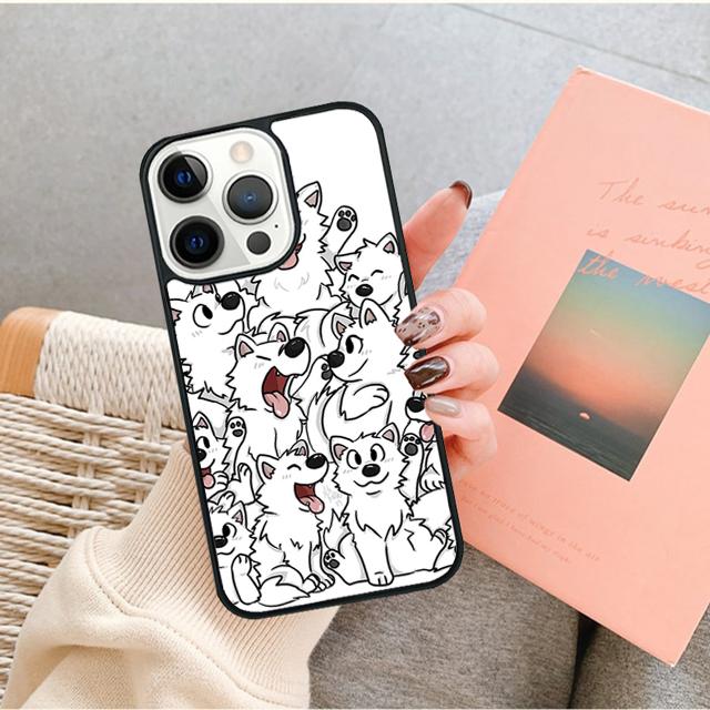Samoyed Puppy Phone Case for iPhone 17 Air 16 15 14 12 13 PLUS 11 PRO MAX Back Fundas coque Cover Shell