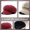 Checkered Casquette Stylish and CP686 [One Limitation] Women's Hat, Cute, (Black)