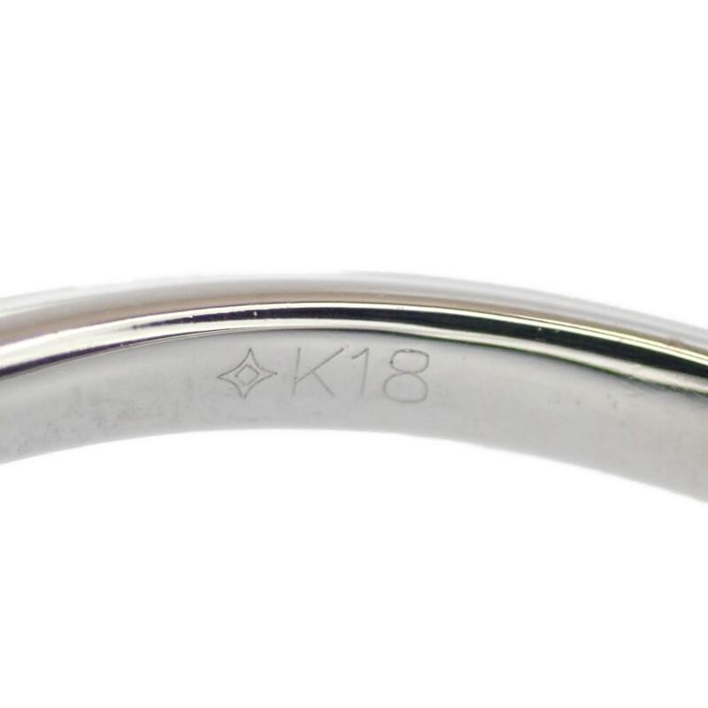 no brand  #14(JP Size) ring blue K18 white gold Women