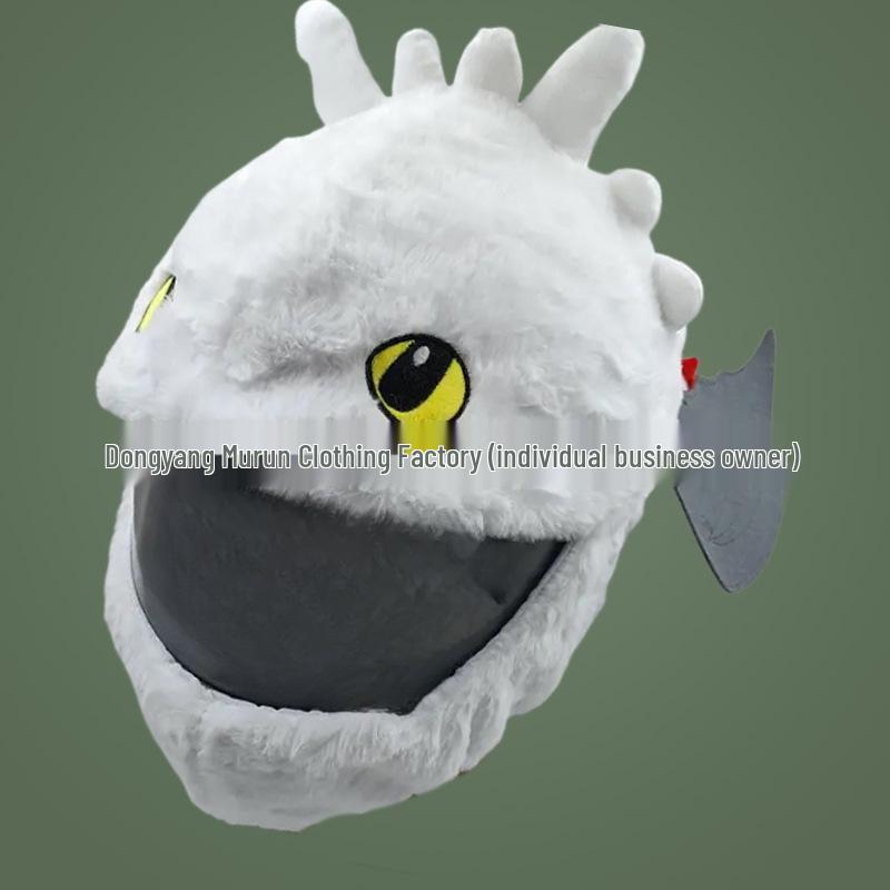 Motorcycle Helmet Decoration: Cartoon Rabbit, Toothless, Pumpkin Head Covers