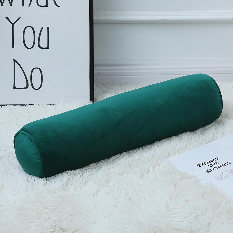 Soft Velvet Cylindrical Pillow Cover Round Bolster Long Cusion Pillow Case Neck Back Rest for Living Room Bed Sofa Decor