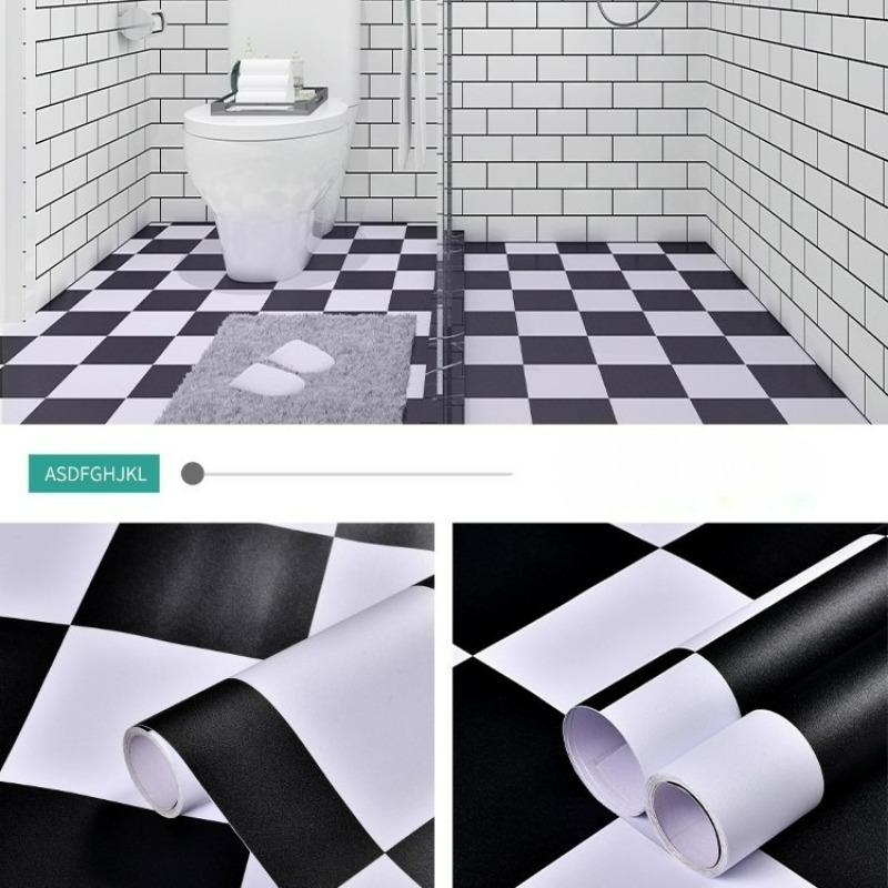 Kitchen, Bathroom, Non-slip Floor Stickers, Thickened Balcony Floor Wallpaper, Self-adhesive Waterproof Tile Stickers