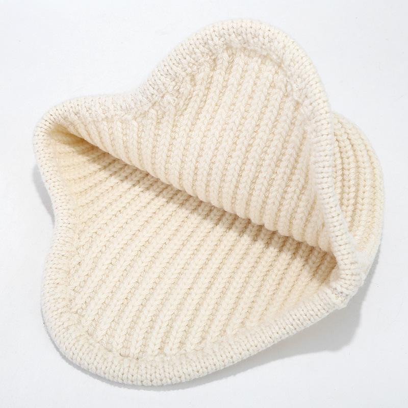 Autumn and winter new solid color ear protection wool hat simple and fashionable outdoor warm knitted hat winter versatile cold hat tide
