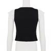 Vintage Preppy Two-Piece Spliced Vest: Sleek & Sexy Crop Top