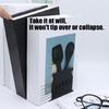 2Pcs Black Metal Bookends Kitchenware Themed Book Stoppers Heavy Duty Desk Book Organiser For Office Home Library School