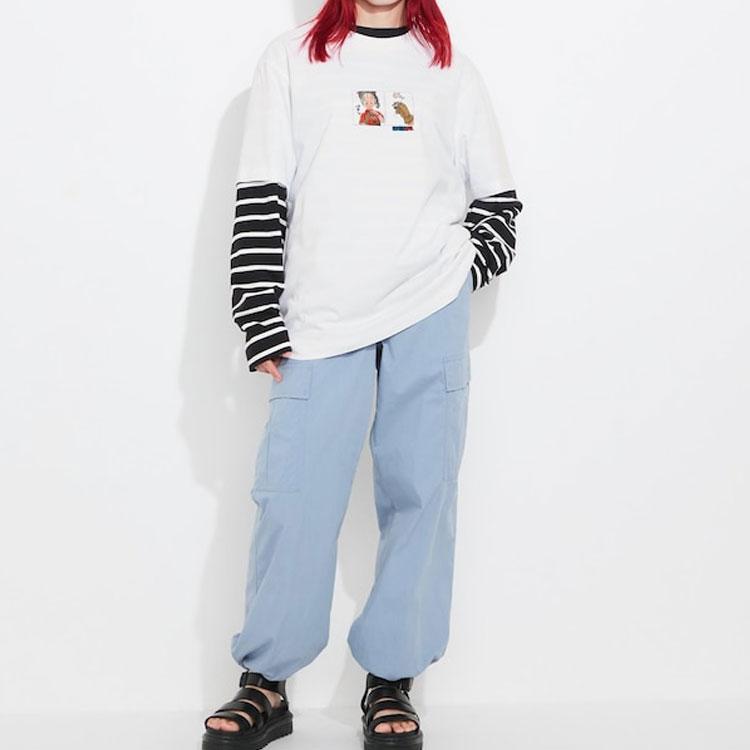 Uniqlo T-shirt Unisex Manica Corta con Stampa Grafica Personaggio Dragon Ball Collaborazione SS23 Top Bianchi 461874-00