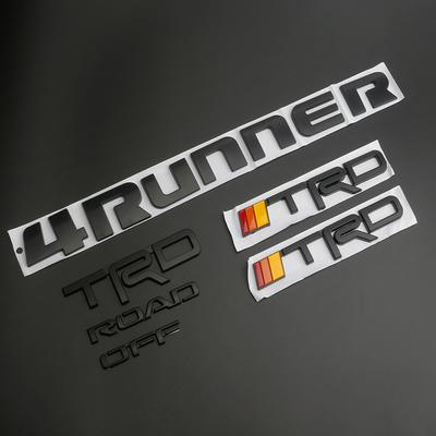 Autocollant d'emblème de lettre tout-terrain TRD 4RUNNER, autocollant ABS chromé pour le style de voiture