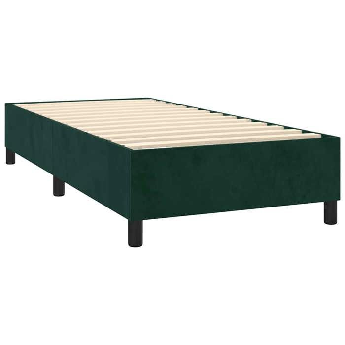Maison Exclusive - Sommier à lattes de lit avec matelas Vert foncé 100x200 cm