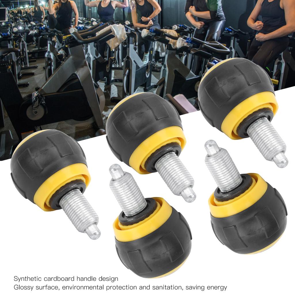 5pcs 50x45mm Fitness Pop Pull Pin Knob Release Synthetic Cardboard Handle Exercise Spare Accessory M16Black and Yellow