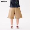 M.Latin Kids' Smile Embroidered Casual Denim Mid-Length Pants