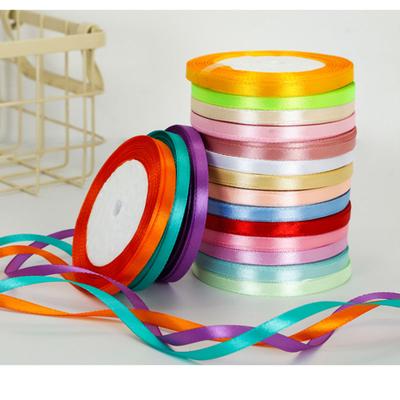 22Meters/Roll 1cm Satin Ribbons for Wedding Birthday Party Gift Wrapping Christmas Halloween Festival Supplies DIY Crafts Ribbon