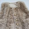 Girls' 2025 Autumn/Winter Stylish Korean Faux Fur Vest & Jeans Set