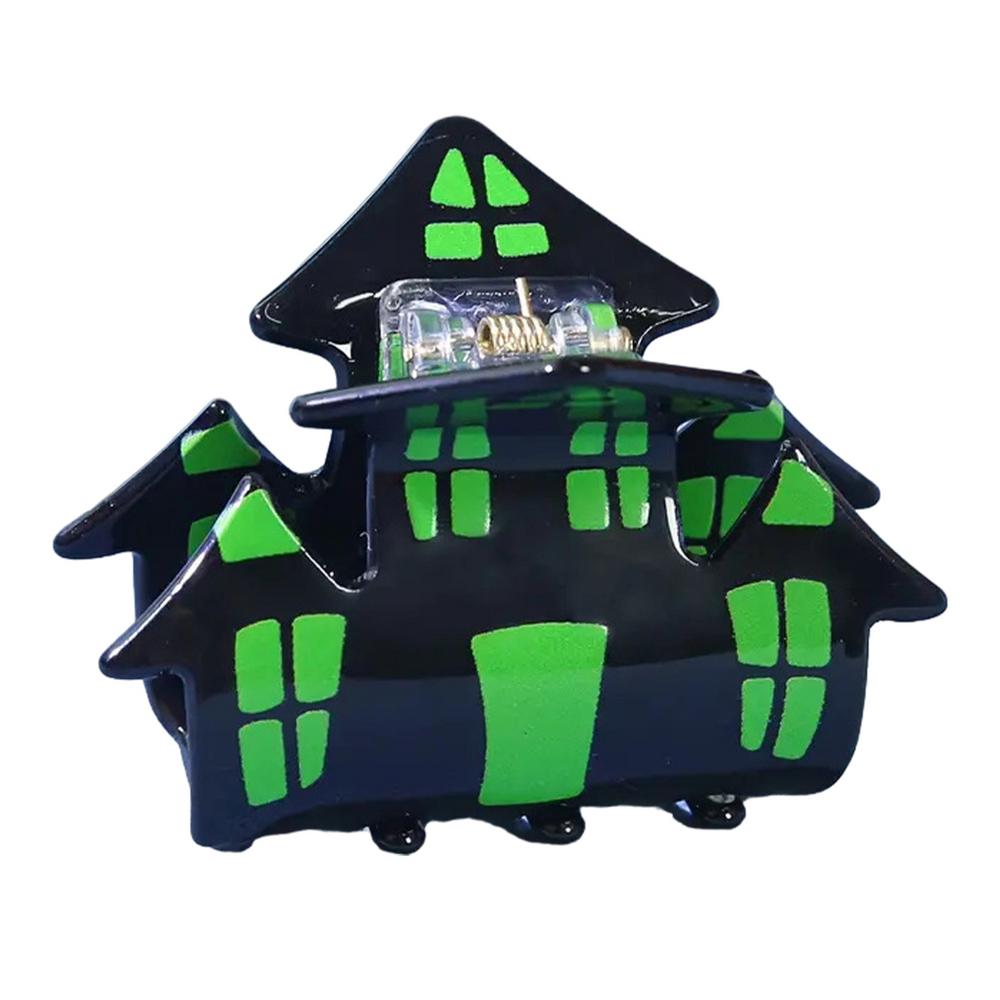 

Заколки для волос на Хэллоуин для женщин Декоративные шпильки для волос на Хэллоуин Заколка для волос в стиле дома с привидениями для женщин и девочек Нескользящая заколка зелёный