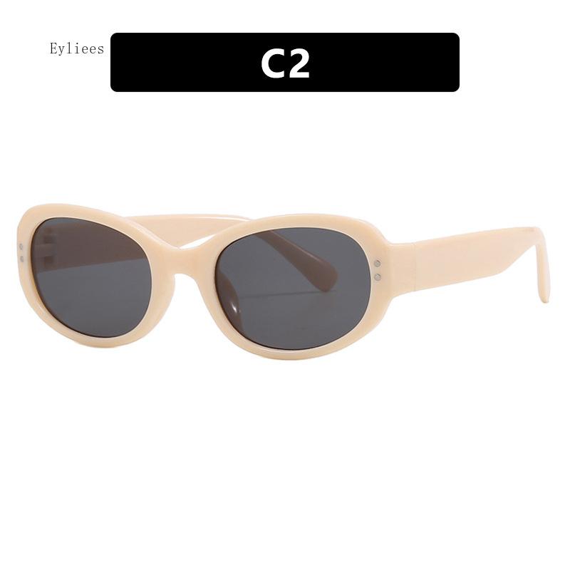 Retro Small Frame Polygon Cat Eyes Women Sunglasses Brand Designer Fashion Cheetah Decoration Ladies Sun Glasses UV400