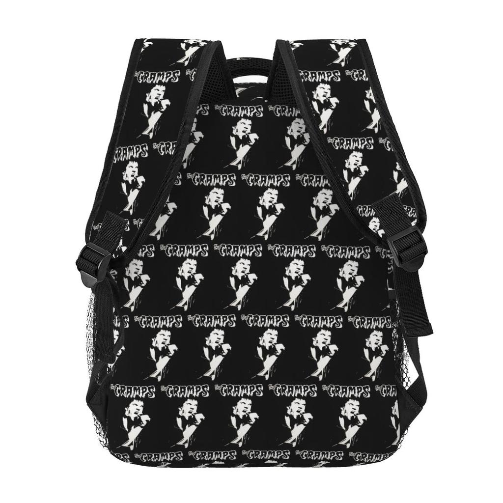 80S The Cramps Band Bad Music For Bad People Student Backpack School Bag Hiking Daypack for Boys Girls Bookbag Shoulder Bags