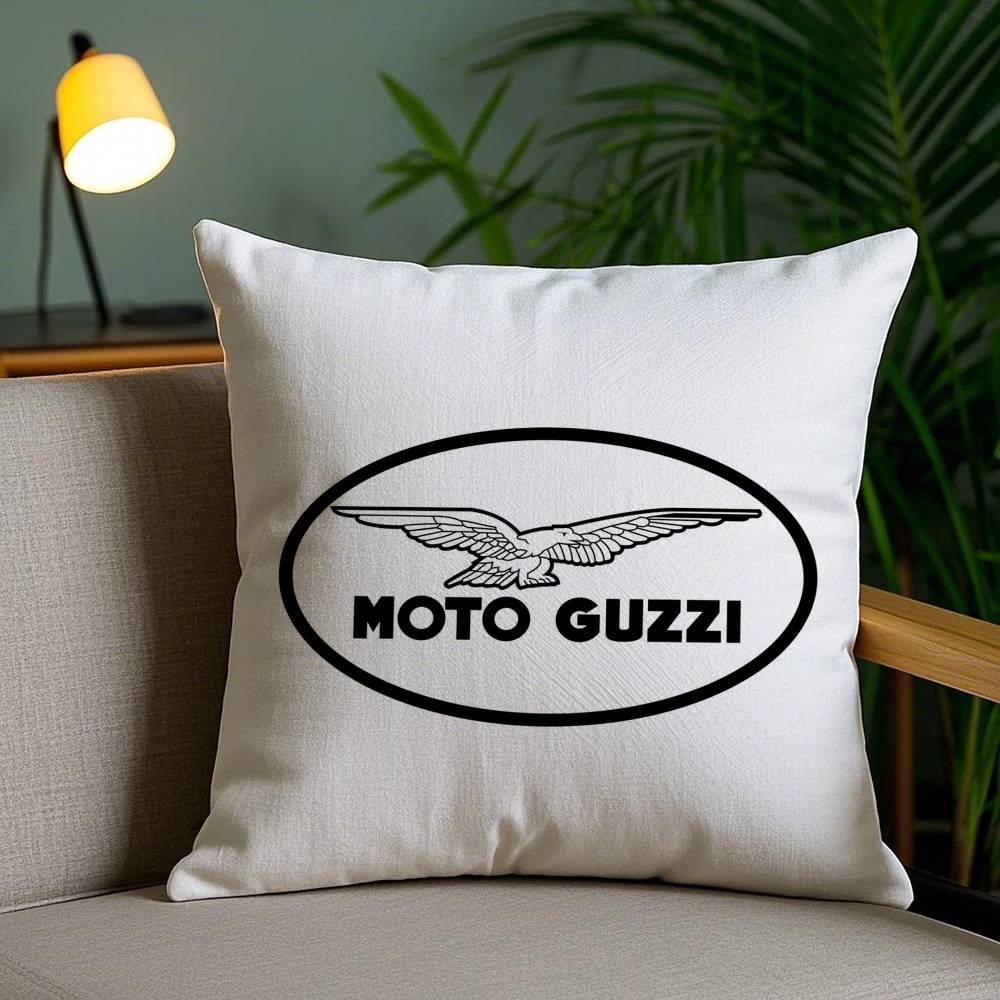 Federa Cuscino Marca Moto G-GuzziS Ufficio Divano Sedia da Dormitorio Schienale Peluche Corto Stampa Double-sided Copricuscino per Casa