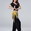 Belly Dance Waist Chain New Glitter Layer Tassel Waist Cover Indian Dance Performance Practice Strap Hip Scarf Skirt Waist Scarf