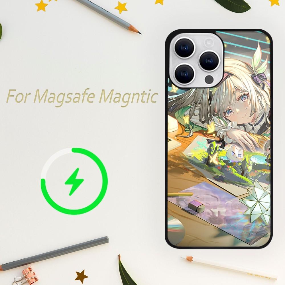 

Чехол для игрового телефона Honkai Star Rail Firefly для iPhone 15 14 13 12 11 Plus Pro Max Magsafe с магнитной беспроводной зарядкой iPhone13