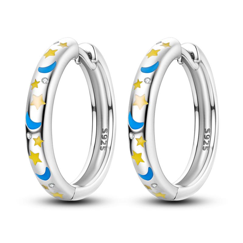 Orstarry 925 Silver Beetle Daisy Insect Flower Earrings Silver Hoop Earrings For Women Jewelry Original Party Gifts