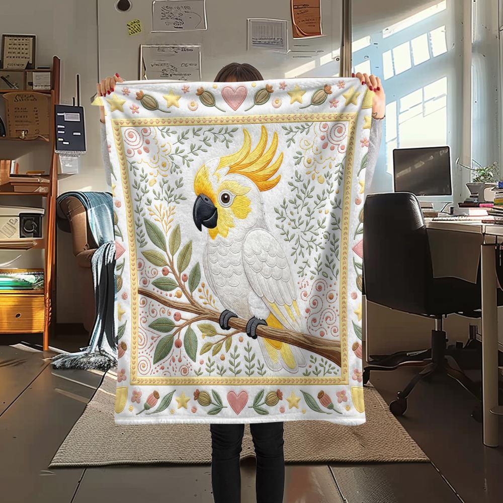 

Fabric animal otter parrot Print Flannel Blanket High quality Comfortable for All Seasons Home Decor Warmth and Comfort Perfect for Christmas Gifts 80cm x 120cm