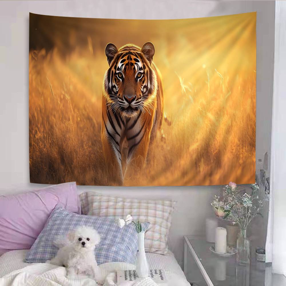 Tiger Pattern Anime Tapestry Indian Buddha Wall Decoration Witchcraft Bohemian Hippie Wall Hanging Sheets