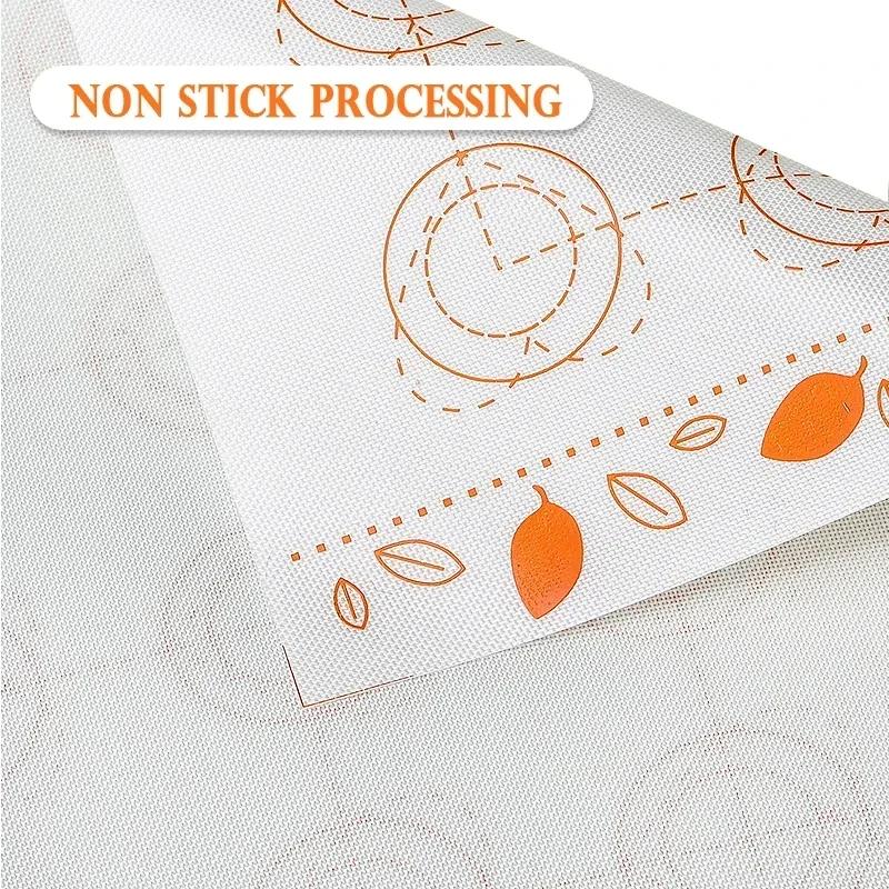 Silikonbakmatta Non-Stick Makaron Fondant Bakformar Bakning Tårtverktyg Degrullningsmattor Bakningstillbehör Matform