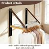 Folding Clothes Hanger,Wall Mounted Retractable Drying Rack,Aluminum Portable Clothes Storage Organiser for Space Saving,Robust Clothes Rack