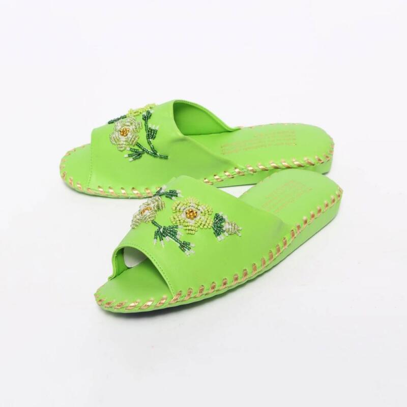Flower bead strap living room slippers indoor slippers sky