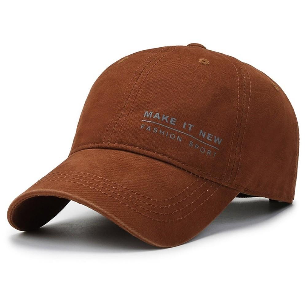 Letter Embroidery Visor Baseball Cap Adjustable Snapback Peaked Cap Pure Cotton Sun Protection Trucker Hats коричневый