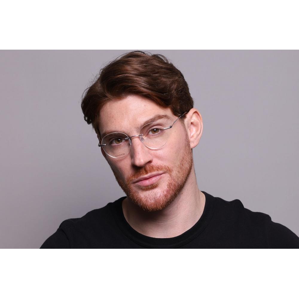 Rimless Round Silver SmaRtbuy Collection Maayan Rt 0021 C2 Fashion Unisex Eyeglasses