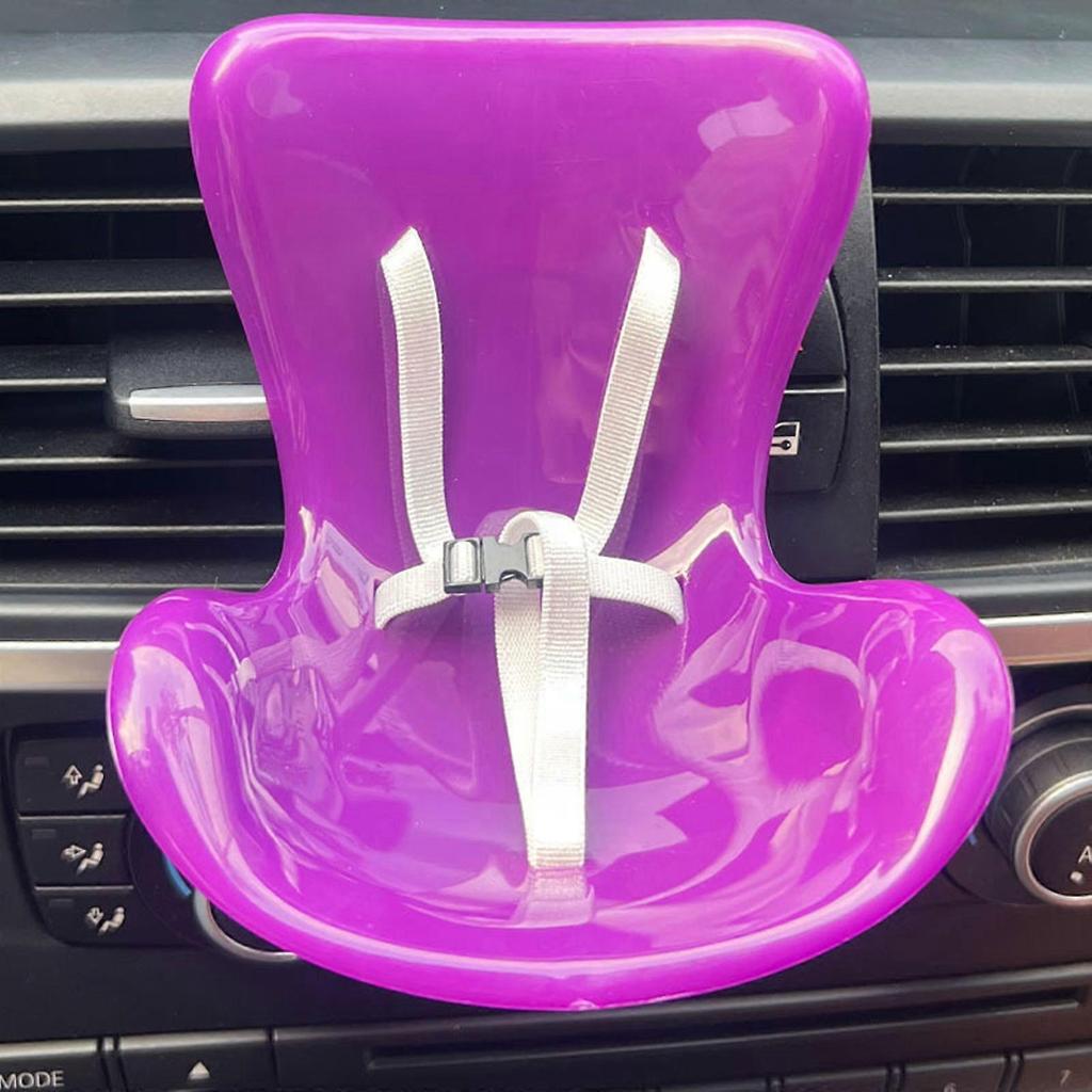 Dekorativer ABS-Autositzhalter für 10-17cm Puppen Sicheres Reise-Display-Ornament Geschenk-Displayständer Gelb