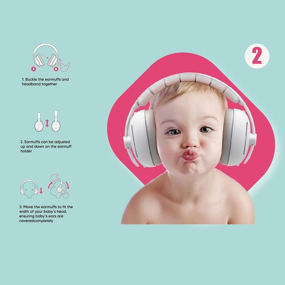 Convertible Design 2-in-1 Baby Ear Muffs Adjustable Band Toddler Noise Reduction Earmuffs  Outdoor