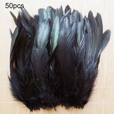 50 Stück 13–20 cm natürliche schöne Hahn-Hahn-Schwanzfedern für DIY-Kleidungsdekoration