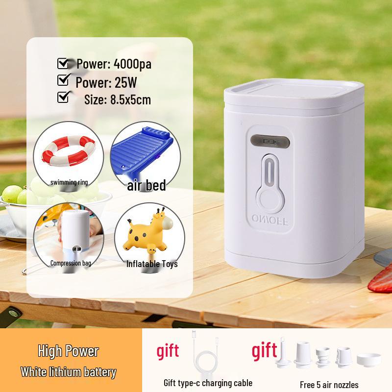 Dual-Use Wireless Electric Pump for Air Mattresses & Swim Rings