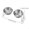 Cat Bowl Container Elevated Pet Feeder Water Dish for Travel Living Room Indoor