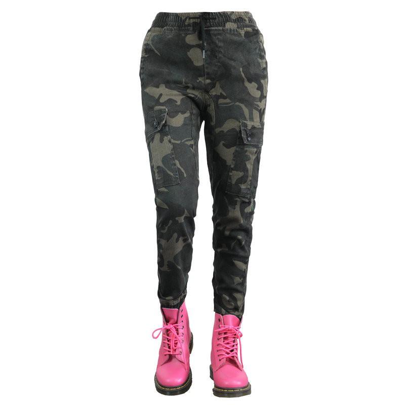Womens Motorcycle Riding Pants With Silicone Padding Camo Black Gray Protective Biker Trousers Street Sport