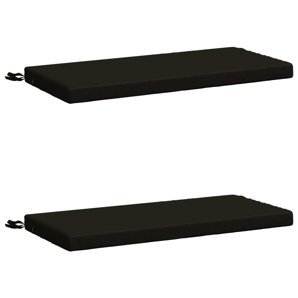 2 piece Bench Cushions SOEST 2 pcs. 100percent Polyester Black