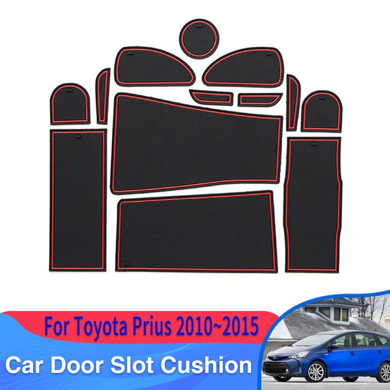 

Коврик для двери автомобиля для Toyota Prius 30 XW30 ZVW30 2010 ~ 2015, автомобильные грязезащитные подушечки, нескользящие коврики, коврик с отверстием для автомобиля