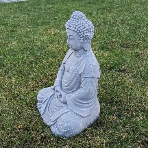 Figurine Bouddha de Jardin Statue Bouddha Décoration Argile Pour le Jardin 52 Cm Grand