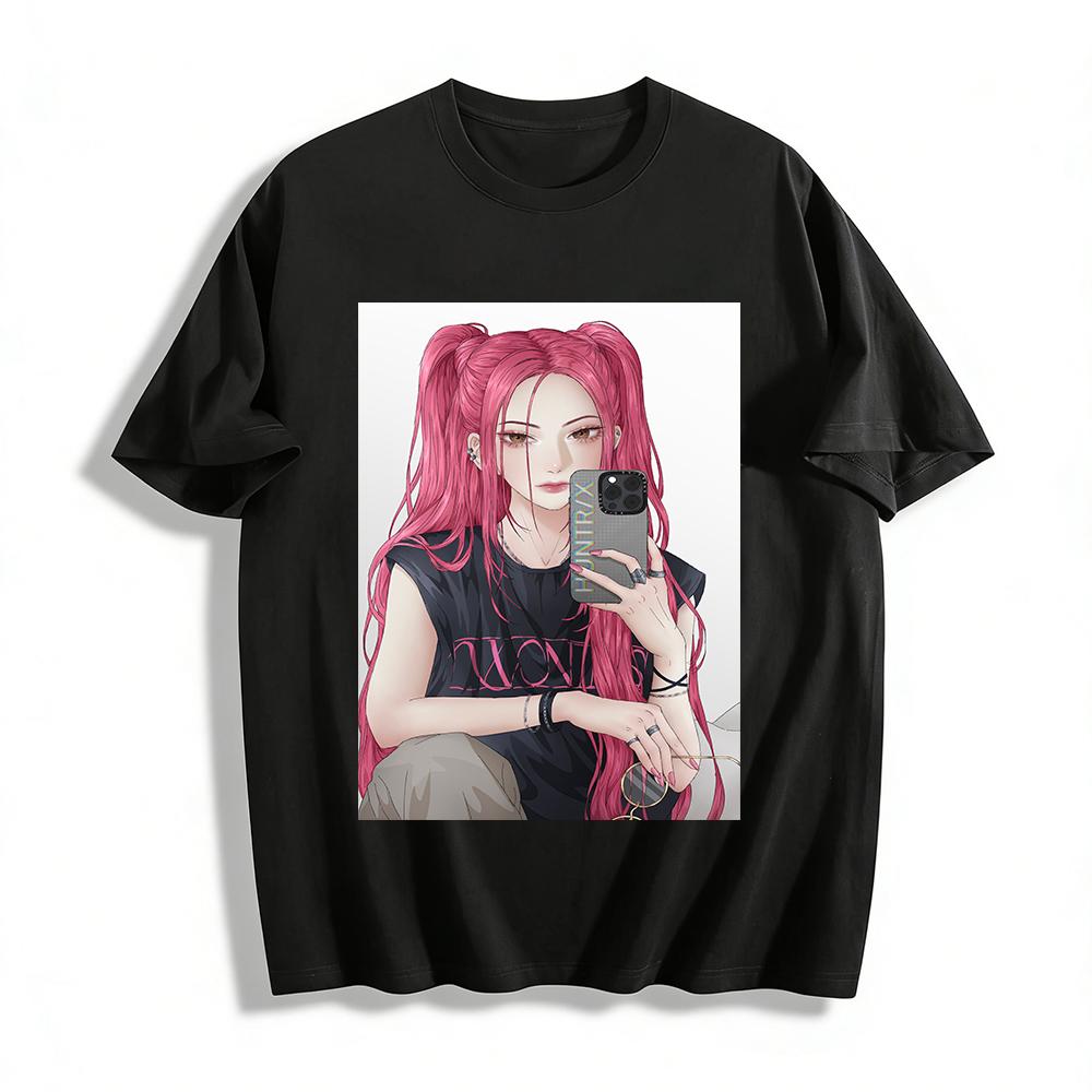 

Y2K Style Black Pink Color Block Sleeveless T-shirt E-girl Streetwear Loose Top For Teens Pure cotton T-shirt XXS