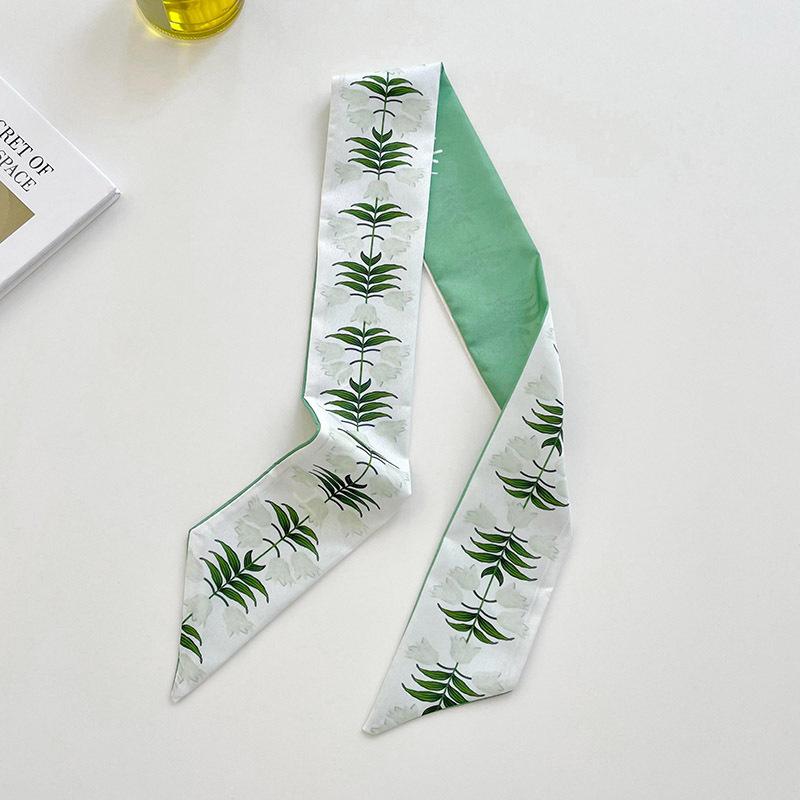 Long silk scarf, high-end new versatile hair tie streamer, atmosphere ribbon, spring and summer decorative scarf, tied bag streamer