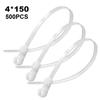 500Pcs Fixed Nylon Cable Ties W/ Screw Hole Self Locking Nylon Cable Ties for Home Office Automotive Cord Management