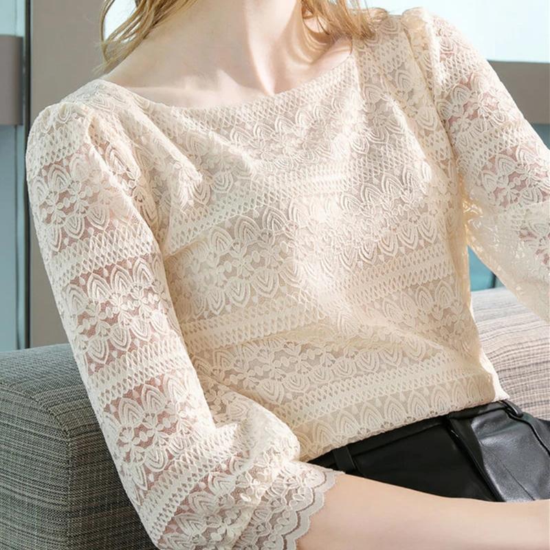 

Милая элегантная повседневная кружевная одежда для женщин, летняя ажурная темпераментная тонкая футболка и блузки, базовая фея XS абрикосовый