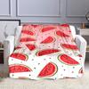 Watermelon Slice Pattern Blanket Patterned Flannel Blanket Perfect for the Bedroom Living Room, Sofa, or a Little Nap