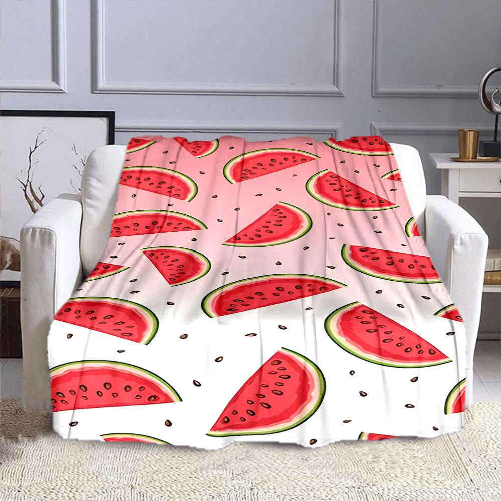 Watermelon Slice Pattern Blanket Patterned Flannel Blanket Perfect for the Bedroom Living Room, Sofa, or a Little Nap